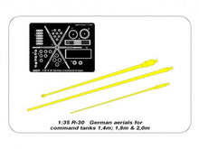 Load image into Gallery viewer, Aber 1/35 German 2m, 1,8m and 1,4m Star Aerials / Antennas Command Tanks R-30'