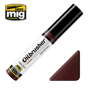 Ammo by Mig AMIG3512 Oilbrusher Dark Brown