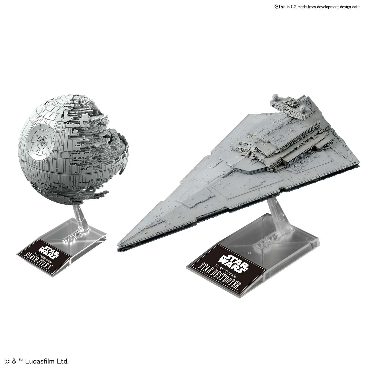 Bandai Star Wars 1/2700000 Death Star II & Star Destroyer 5063852
