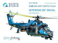 Load image into Gallery viewer, Quinta Studio 1/48 Interior 3D Decal NATO Mi-24V Hind QD48036