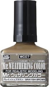 Mr. Hobby Mr Weathering Color Filter Liquid WC07 Grayish Brown
