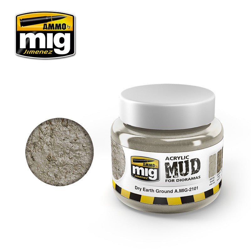 Ammo by Mig AMIG2101 Acrylic Mud for Dioramas Dry Earth Ground 250 ml.