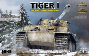 Ryefield Model 1/35 German Tiger I Early Prod. w/ Full Interior and Clear Body Parts 5025