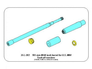 Aber 1/35 US 105mm M-68 Tank Barrel For M60 Tank All Verions 35 L-282