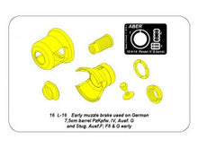 Load image into Gallery viewer, Aber 1/16 German 75mm Muzzle Brake Panzer IVG, Stug III F/F8/G Early 16 L-16'