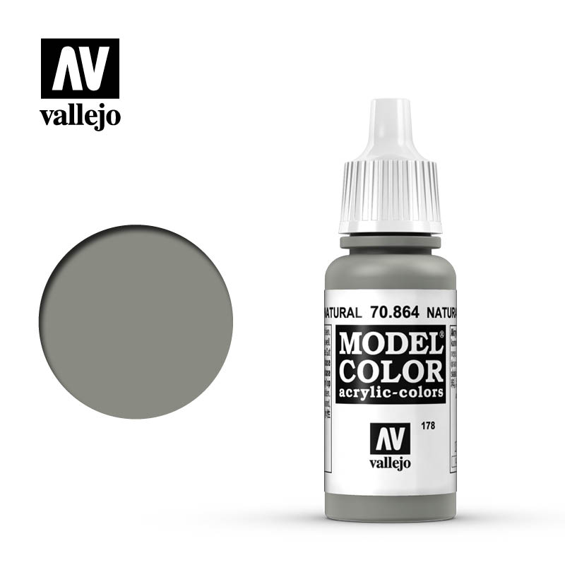 Vallejo Model Color (178) 70.864 Natural Steel 17ml