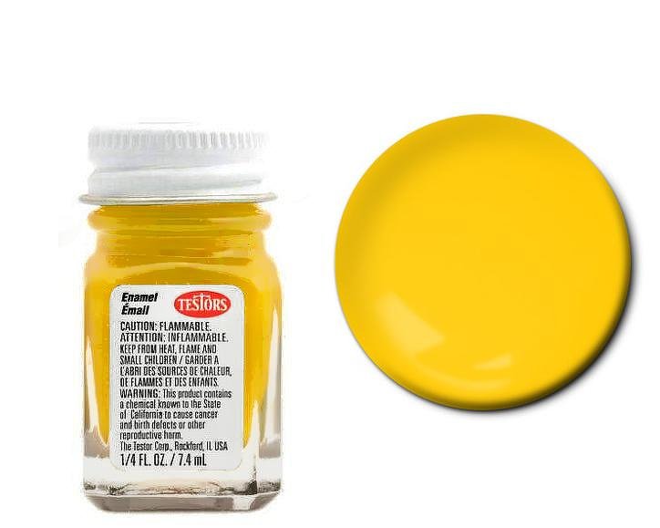 Testors 1169 Enamel Flat Yellow 1/4 oz