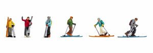 Noch 1/87 HO Cross-Country Skiers  Figure Set (6) 15823