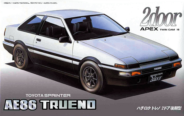 Fujimi 1/24 Toyota Trueno AE86 Sprinter 2GT Apex 035222