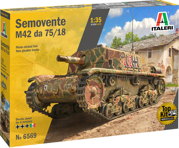 Italeri 1/35 Italian Semovente M42 da 75/18 Self-Propelled Gun 6569 –  Burbank's House of Hobbies