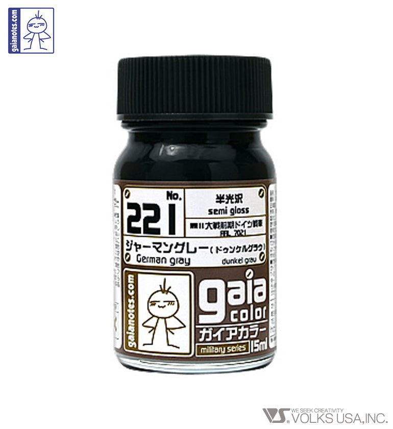 Gaia Color Lacquer GC221 Semigloss German Grey 15ml – Burbank's