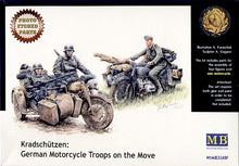 Load image into Gallery viewer, MasterBox 1/35 German Kradschutzen: Motorcycle Troops on the Move MB3548F