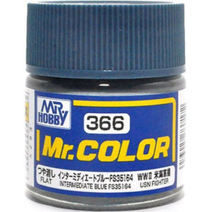 Mr. Hobby Mr. Color Lacquer C366 Flat Intermediate Blue C366 10ml