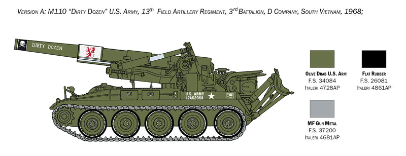 Italeri 1/35 M110 Self Propelled Howitzer 6574 – Burbank's House of Hobbies