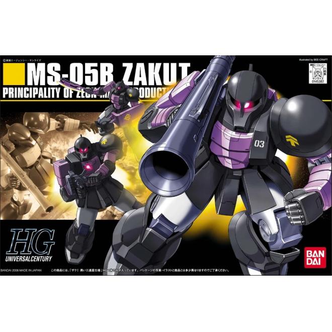 Bandai 1/144 HG #68 MS-05B Zaku I Zeon Black Tri Stars Mobile Suit