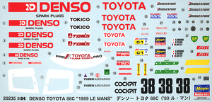 Hasegawa 1/24 Toyota 88C Denso Team Tom's "1989 Le Mans" 20235
