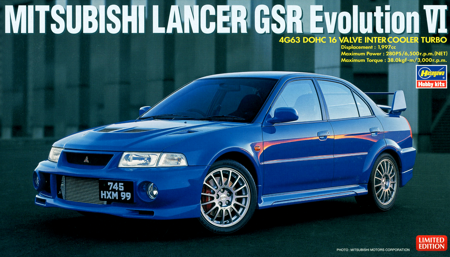 Hasegawa 1/24 Mitsubishi Lancer GSR Evolution VI 20336 – Burbank's