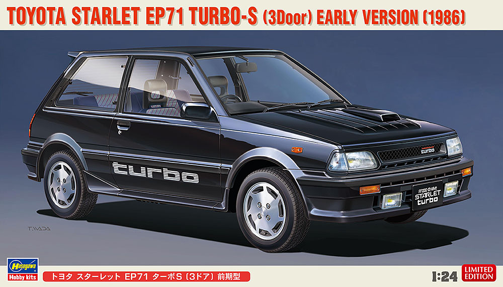 Hasegawa 1/24 Toyota Starlet EP71 Turbo-S 3-Door Early Production