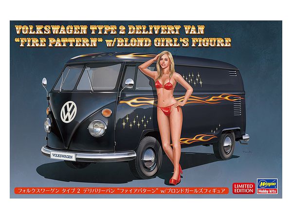 Hasegawa 1/24 Volkswagen Type 2 Delivery Van 1967 w/ Blonde Girl 52464