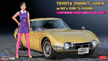 Load image into Gallery viewer, Hasegawa 1/24 Toyota 2000GT 1967 w/ 60s Girl Model FIgure 52333