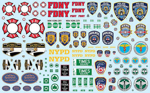 AMT 1/25 Decals NYC Auxiliary Services Logos MK034