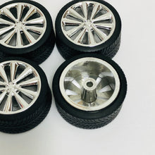 Load image into Gallery viewer, Pegasus 1/24 Rim &amp; Tire Set 1250 Chrome Bella's (4)