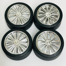 Load image into Gallery viewer, Pegasus 1/24 Rim &amp; Tire Set 2365 23" Blingz Chrome (4)