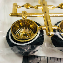 Load image into Gallery viewer, Hoppin Hydros 1/24 1/25 Low Rollerz Gold Rims w/ Whitewall Tires 507