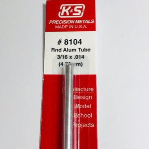 K&S 8104 Aluminum Tube 3/16" x 12"