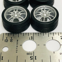 Load image into Gallery viewer, Pegasus 1/24 Rim &amp; Tire Set 1282 Silver M5 (4)