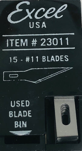 Excel 23011 #11 Double Honed Blades Safety Dispenser (pkg. 15)