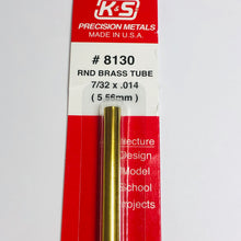 Load image into Gallery viewer, K&amp;S 8130 Round Brass Tube 7/32&quot; OD x 12&quot;