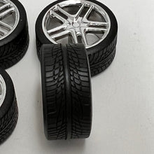Load image into Gallery viewer, Pegasus 1/24 Rim &amp; Tire Set 1242 Chrome Allantes W/Tires (4)