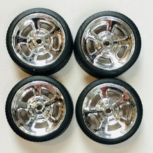 Load image into Gallery viewer, Pegasus 1/24 Rim &amp; Tire Set 1277 "Hella's" 19" Chrome (4)
