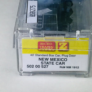 Micro-Trains MTL Z State Series New Mexico 40' Box Car 50200527 BSB275