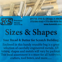 Load image into Gallery viewer, K&amp;S 707 Sizes &amp; Shapes Asst Metal Scratch Building Bag