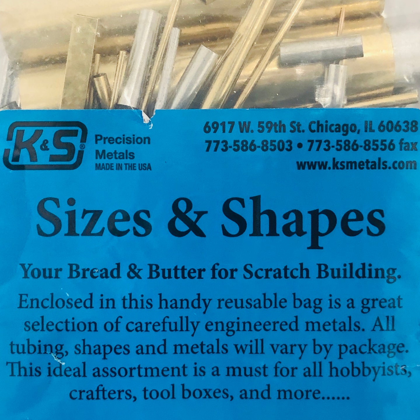 K&S 707 Sizes & Shapes Asst Metal Scratch Building Bag