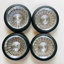Load image into Gallery viewer, Pegasus 1/24 Rim &amp; Tire Set 1296 19" DZ's Chrome w/Tires (4)