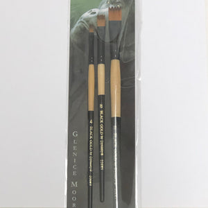 Dynasty Black Gold Wave Shader Paint Brush Set (BG-206)