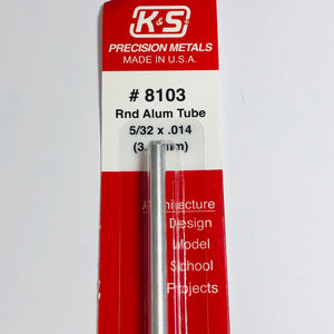 K&S 8103 Aluminum Tube 5/32" x 12"