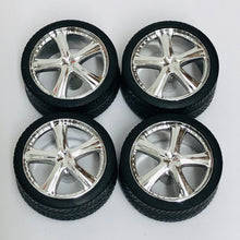 Load image into Gallery viewer, Pegasus 1/24 Rim &amp; Tire Set 1262 Chrome Belagio's (4)