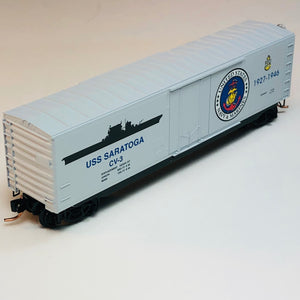 Micro-Trains MTL N 50" Navy Boxcar USS Saratoga #9 03800409 BSB625