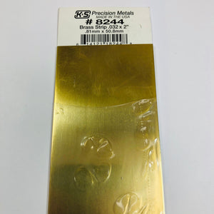 K&S 8244 Brass Strip 0.032" x 2" x 12"