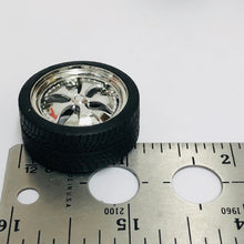 Load image into Gallery viewer, Pegasus 1/24 Rim &amp; Tire Set 2367 Alba's Spinners Chrome (4)