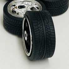 Load image into Gallery viewer, Pegasus Rim &amp; Tire Set 1/24 1279 Chrome Shuey&#39;s w/Tires