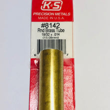 Load image into Gallery viewer, K&amp;S 8142 Round Brass Tube 19/32&quot; x 12&quot;
