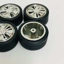 Load image into Gallery viewer, Pegasus 1/24 Rim &amp; Tire Set 2361 Got Money Chrome (4)
