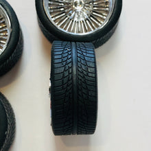 Load image into Gallery viewer, Pegasus 1/24 Rim &amp; Tire Set 1296 19" DZ's Chrome w/Tires (4)
