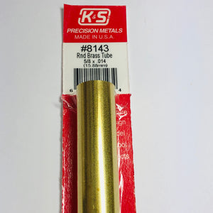 K&S 8143 Round Brass Tube 5/8" x 12"