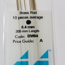 Load image into Gallery viewer, Albion BW04 Brass Micro Rod 0.4 mm 10-PACK